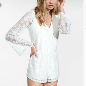 Express long sleeve lace romper